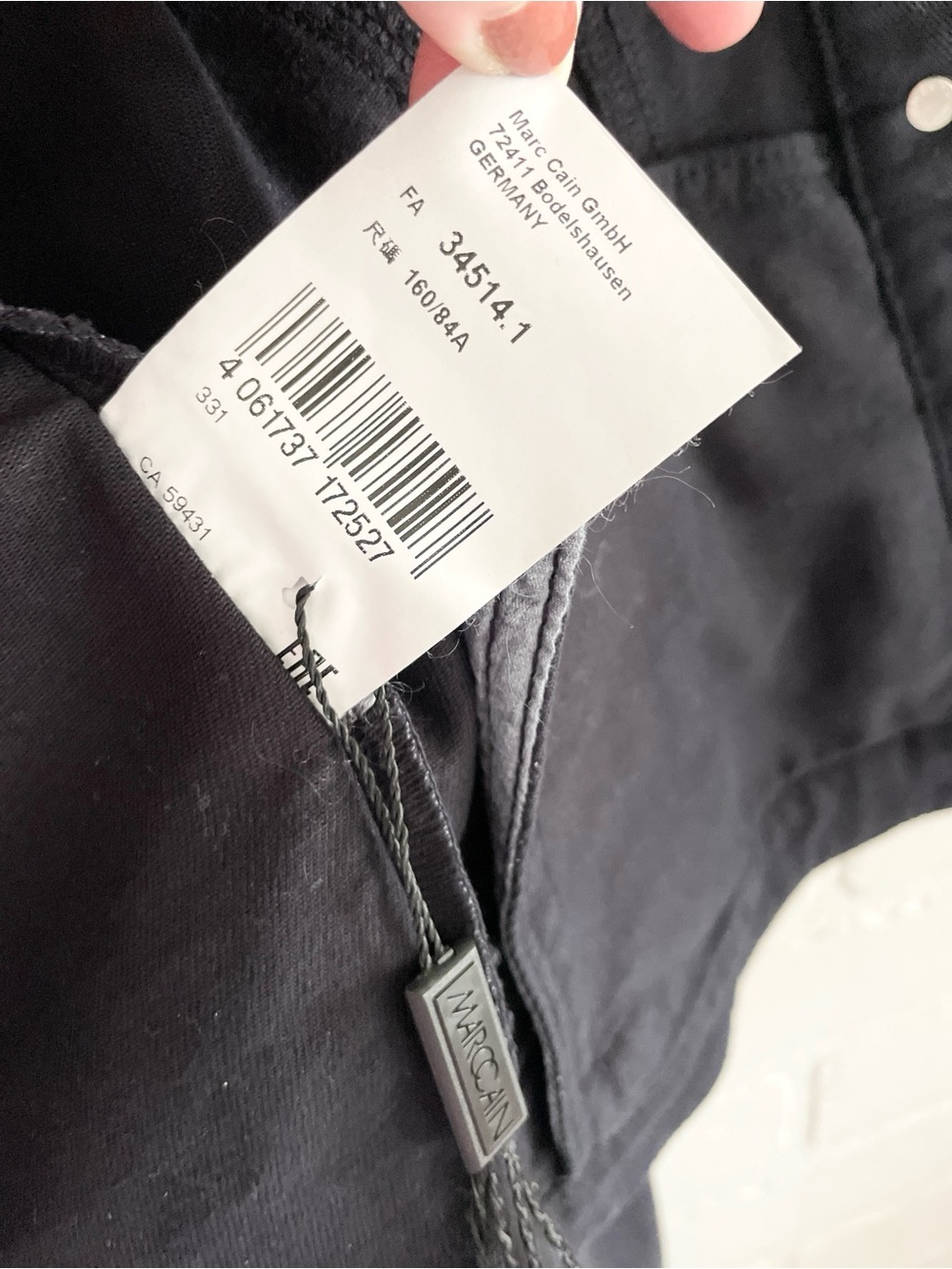 Marc Cain Designer Raw Trim Denim Jacket Back Bow Detail Sz 2 / Sz S US - Picture 13 of 16